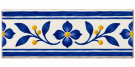 Keramische Randtegel Formosa Patroon | Smalle Afwerking Wandtegels | 15 x 5 cm