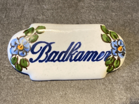 Keramisch deurbordje Badkamer (9x4,5cm)