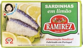 Portugese sardines in sojaolie met citroen Ramirez 120gr
