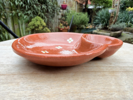 Handgemaakte Olijvenschaal | Mafra Bloemen | Portugees Aardewerk | 15,5 x 13 cm