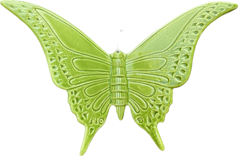 Vlinder groen 17x23cm