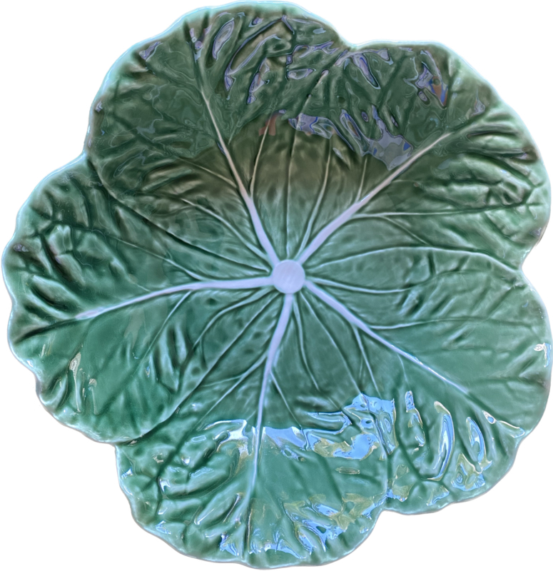 Medium schaal groen Ø29x8cm koolbladeren collectie Bordallo Pinheiro (R-11358)