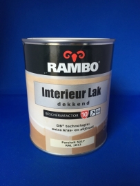 Rambo Interieur Lak Dekkend Factor 10 - PARELWIT 5017 - RAL 1013 - 750 ml