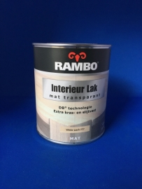 Rambo Interieur Lak Mat Transparant - WHITE WASH 777 - 750 ml