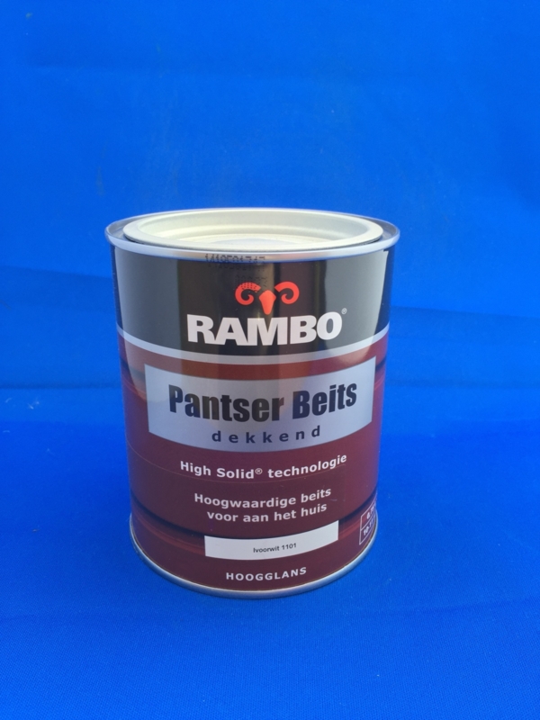 Meting achtergrond slecht RAMBO Pantser Beits Dekkend - IVOORWIT 1101 - 750 ml | RAMBO PANTSERBEITS  DEKKEND | Meerverf