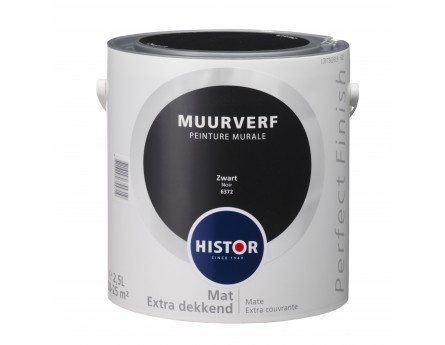 Besmetten span Zonnig Histor Perfect Finish Muurverf - ZWART 6372 - 2,5 Liter | HISTOR MUURVERF |  Meerverf