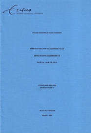 Prof. Dr. J.M.M. de Valk - Samenvatting van de lezingencyclus 'Aspecten van de democratie'