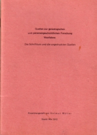 Quellen zur genealogischen und personengeschichtlichen Forschung Westfalens