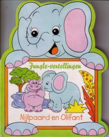 Jungle-vertellingen - Nijlpaard en Olifant [kartonboekje]