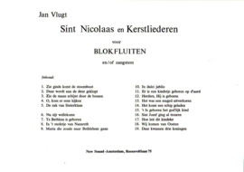 Jan Vlugt - Sint Nicolaas en Kerstliederen voor blokfluiten en/of zangstem