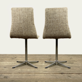 SET GESTOFFEERDE DRAAISTOELEN JAREN 60/70