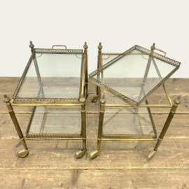 SET ITALIAN HOLLYWOOD REGENCY MESSING TROLLEYS 50's