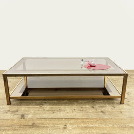 BELGA CHROM MESSING/ROOKGLAS SALONTAFEL 1970's