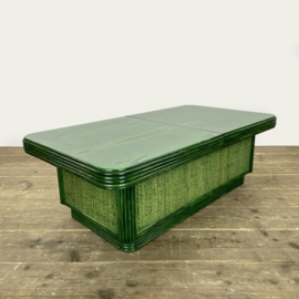 VINTAGE RATTAN/BAMBOE SALONTAFEL 70'S