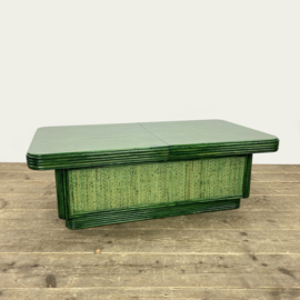 VINTAGE RATTAN/BAMBOE SALONTAFEL 70'S