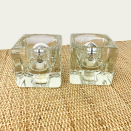 PEILL & PUTZLER ICE CUBE TAFELLAMPJES SET 1970's