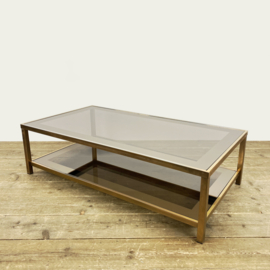 BELGA CHROM MESSING/ROOKGLAS SALONTAFEL 1970's