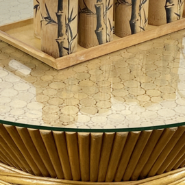 VINTAGE MCGUIRE RATTAN SALONTAFEL 70'S