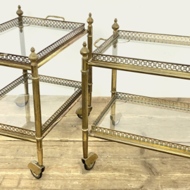 SET ITALIAN HOLLYWOOD REGENCY MESSING TROLLEYS 50's