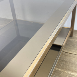 BELGA CHROM MESSING/ROOKGLAS SALONTAFEL 1970's