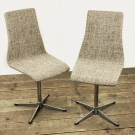 SET GESTOFFEERDE DRAAISTOELEN JAREN 60/70