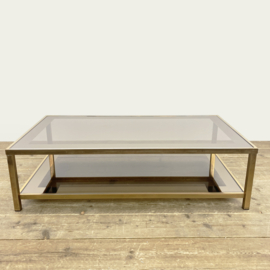 BELGA CHROM MESSING/ROOKGLAS SALONTAFEL 1970's