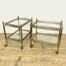 SET ITALIAN HOLLYWOOD REGENCY MESSING TROLLEYS 50's