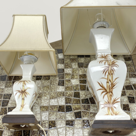 SET TAFELLAMPEN BAMBOE-PRINT
