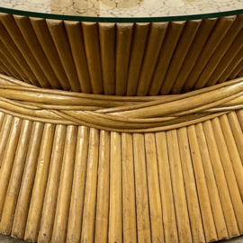 VINTAGE MCGUIRE RATTAN SALONTAFEL 70'S