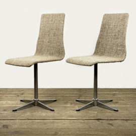 SET GESTOFFEERDE DRAAISTOELEN JAREN 60/70