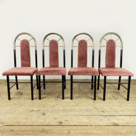 SET (4) HOLLYWOOD REGENCY STOELEN
