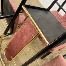 SET (4) HOLLYWOOD REGENCY STOELEN