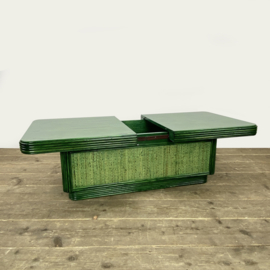 VINTAGE RATTAN/BAMBOE SALONTAFEL 70'S