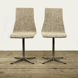 SET GESTOFFEERDE DRAAISTOELEN JAREN 60/70