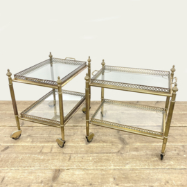 SET ITALIAN HOLLYWOOD REGENCY MESSING TROLLEYS 50's
