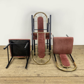 SET (4) HOLLYWOOD REGENCY STOELEN