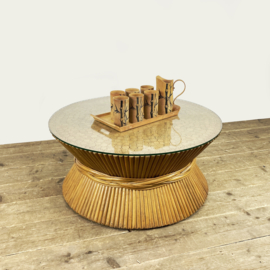 VINTAGE MCGUIRE RATTAN SALONTAFEL 70'S