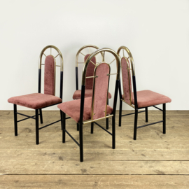 SET (4) HOLLYWOOD REGENCY STOELEN
