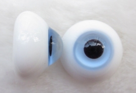 Glazen ogen - Blue Blind Iris / 6,8,10,12 mm