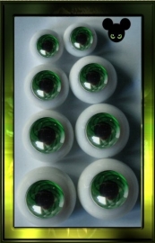 Glazen ogen - Basic Green /6,8,10,12mm