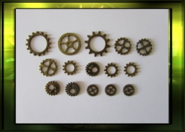 Bronze steampunk gears set / small nr. 1