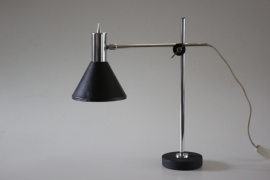 Bureaulamp zwart-chroom / Desk lamp black-chrome [sold]