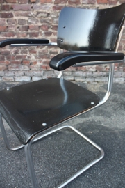 Buisframe metaal-hout bureaustoel / Tube frame metal-wood Chair [verkocht]