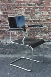 Buisframe metaal-hout bureaustoel / Tube frame metal-wood Chair [verkocht]