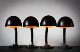 3 Zwarte vintage bollampen / 3 Black vintage globes [sold]