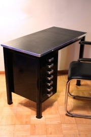 Gispen bureautje metaal zwart gelakt / Gispen small metal desk black enamelled [verkocht]
