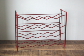 Rood Vintage Flessenrek / Red Vintage Bottle Winerack [sold]