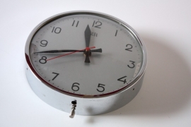 Wandklok Nufa Chroom / Clock chromium Nufa [SOLD]