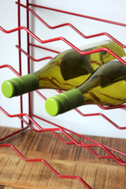 Rood Vintage Flessenrek / Red Vintage Bottle Winerack [sold]