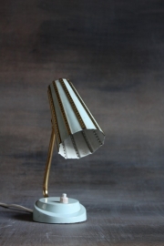 Romantisch mintwit bedlampje / Romantic offwhite bedlamp [verkocht]